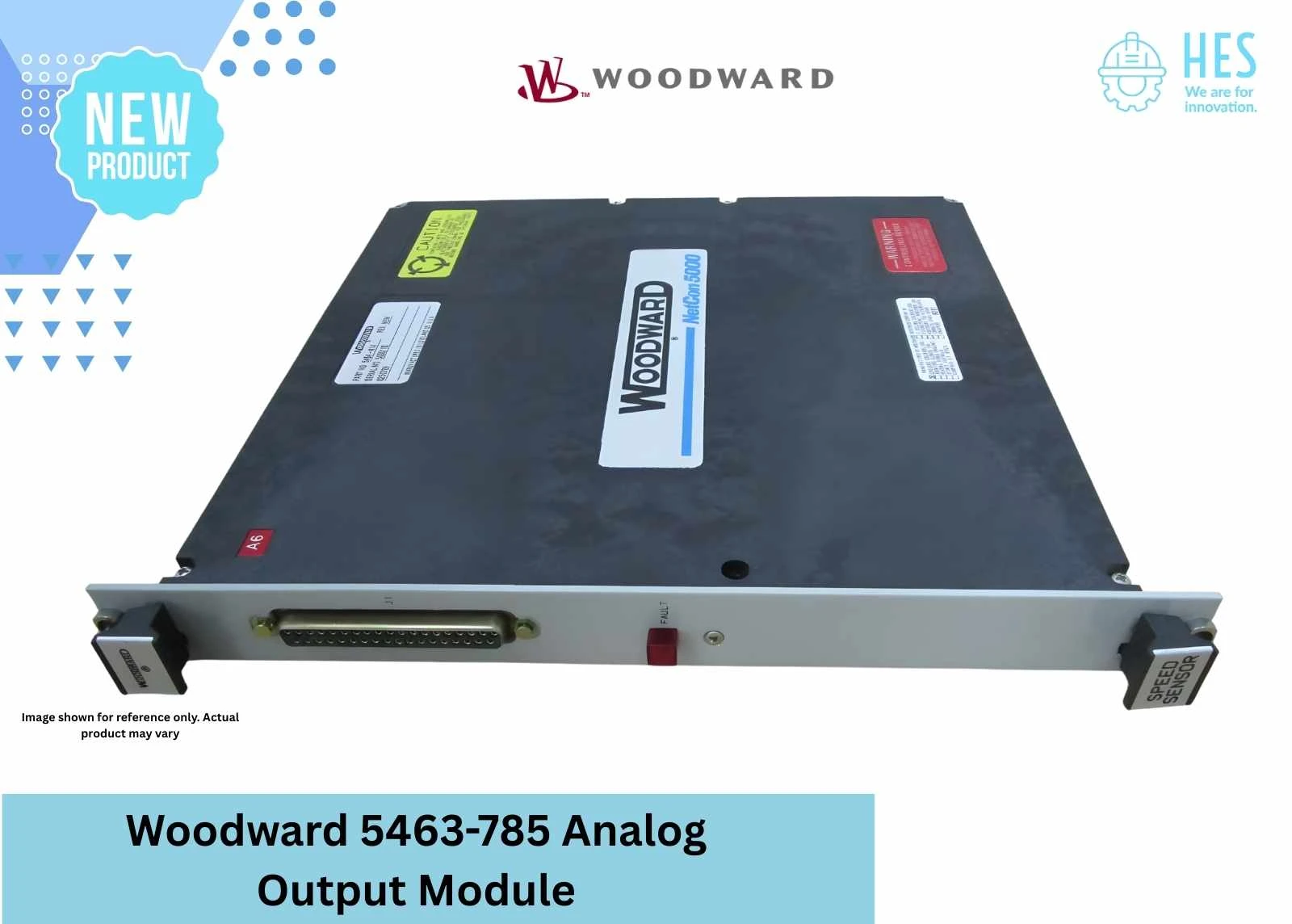 Woodward 5463-785 analog output module front view